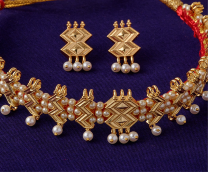 Taramandal & Earrings| Maharashtrian Choker Set | Sonsala | तारामंडळ + कानातले
