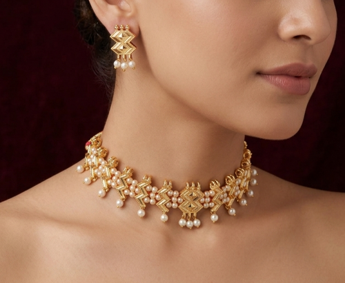Taramandal & Earrings| Maharashtrian Choker Set | Sonsala | तारामंडळ + कानातले