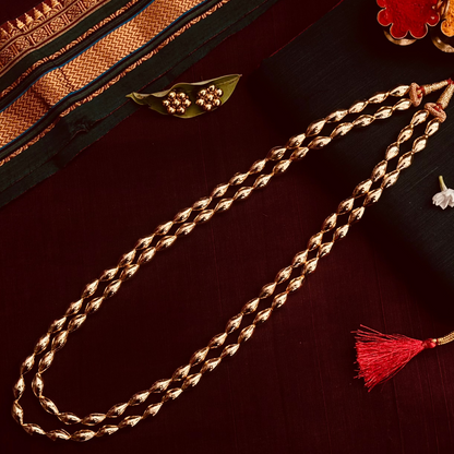 Two Layer Bormal & Earrings| Long Necklace Set | Sonsala |दोन पदरी बोरमाळ