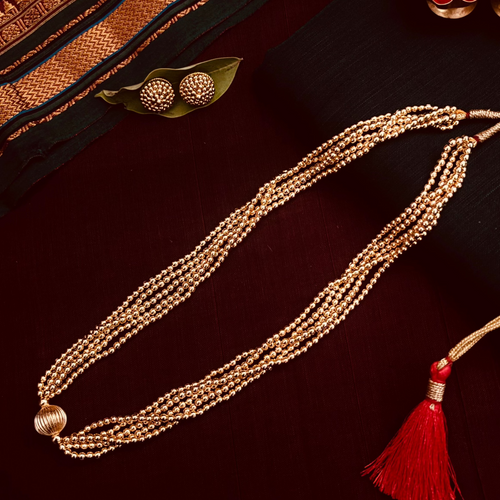 Jondhale Mani Gund & Earrings| Long Necklace Set | Sonsala | जोंधळे मणी गुंड + कानातले
