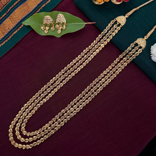 Pohe Har & Earrings| Long Necklace Set | Sonsala | पोहे हार + कानातले