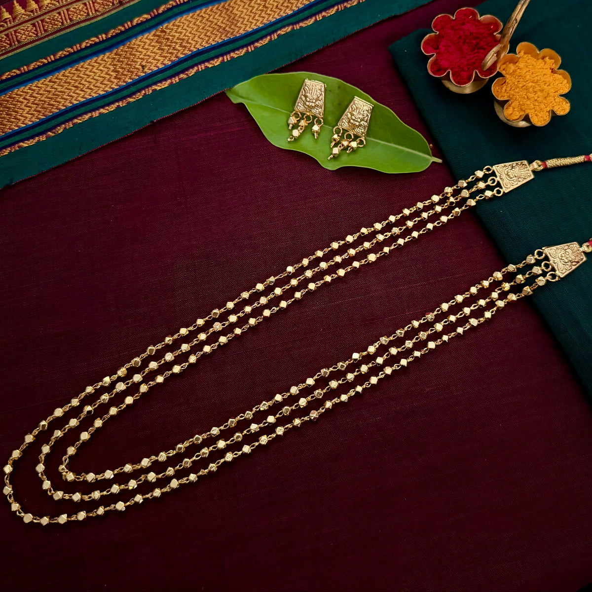 Ashtapailu Kanthi | Long Necklace Set | Sonsala |अष्टपैलू कंठी