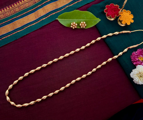 Single Layer Bormal & Earrings| Long Necklace Set | Sonsala | बोरमाळ + कुडी