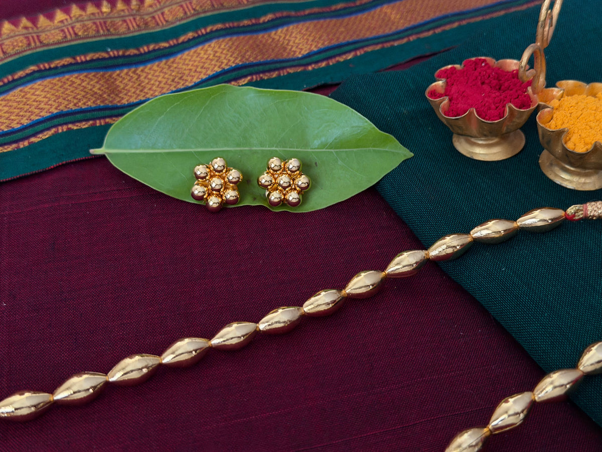 Single Layer Bormal & Earrings| Long Necklace Set | Sonsala | बोरमाळ + कुडी