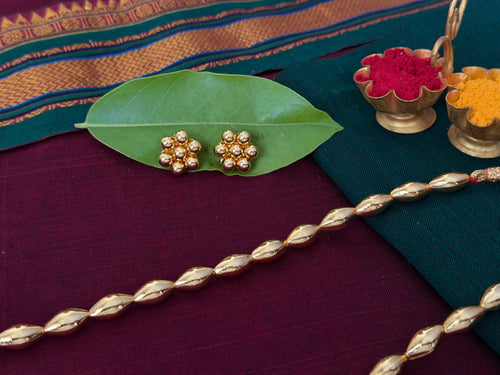 Single Layer Bormal & Earrings| Long Necklace Set | Sonsala | बोरमाळ + कुडी