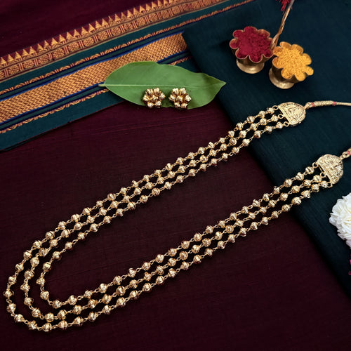 Mohanmal & Earrings| Long Necklace Set | Sonsala | मोहनमाळ + कुडी
