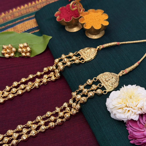 Mohanmal & Earrings| Long Necklace Set | Sonsala | मोहनमाळ + कुडी
