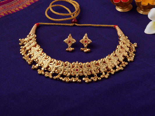 Belpantik & Earrings| Maharashtrian Choker | Sonsala |बेलपानटिक + कानातले