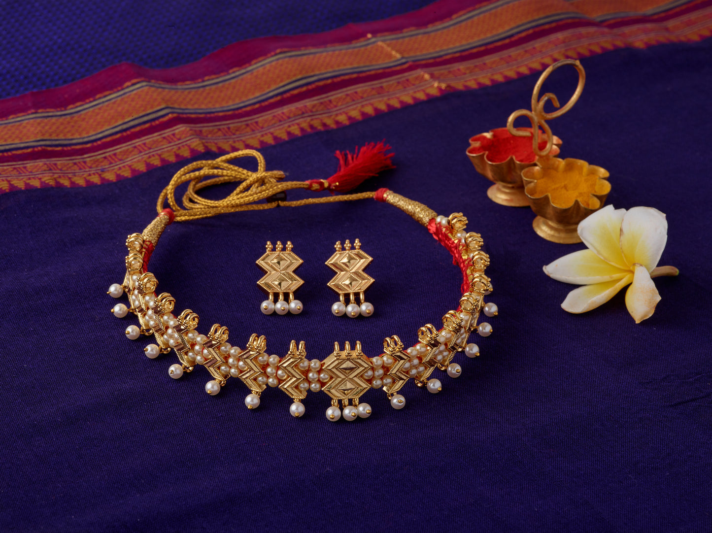 Taramandal & Earrings| Maharashtrian Choker Set | Sonsala | तारामंडळ + कानातले