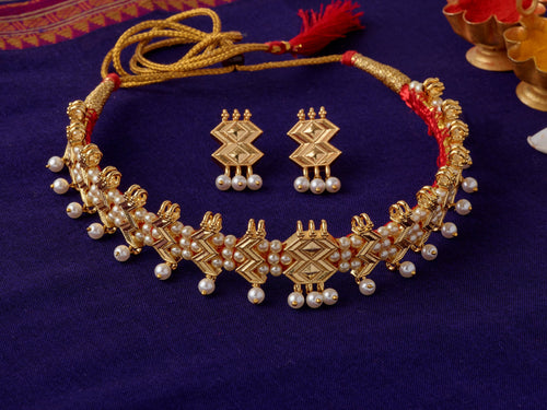 Taramandal & Earrings| Maharashtrian Choker Set | Sonsala | तारामंडळ + कानातले
